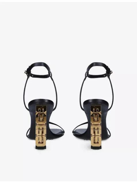 Givenchy Givenchy Logo Strap G Cube Heel Leather Sandals Size US 5 / IT 35 - 5 Thumbnail