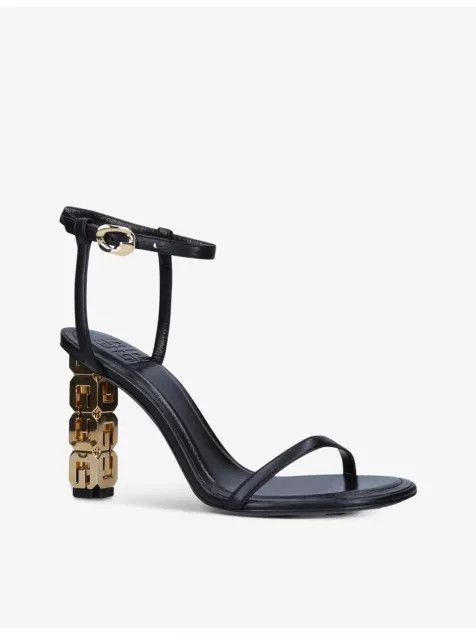 Givenchy Givenchy Logo Strap G Cube Heel Leather Sandals Size US 9 / IT 39 - 4 Thumbnail