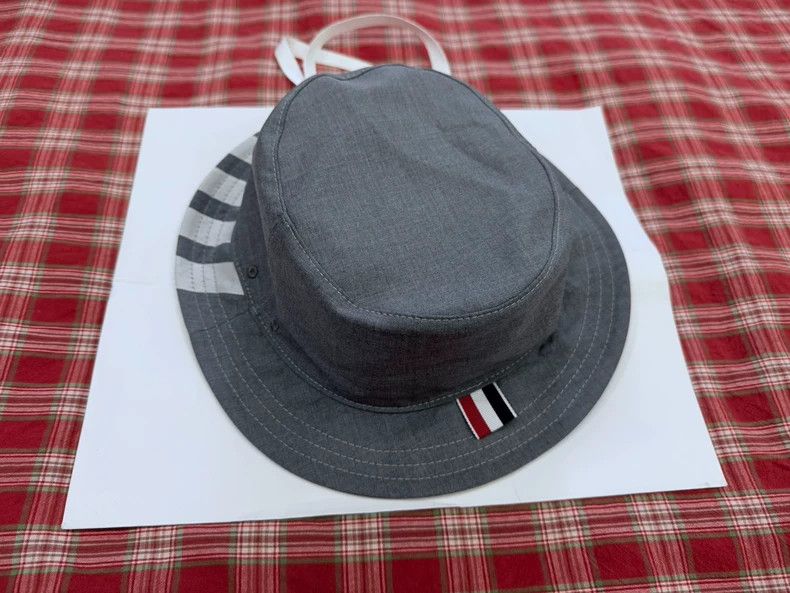 Thom Browne Thom Browne Gray Bucket Hat- dmc Size ONE SIZE - 2 Thumbnail