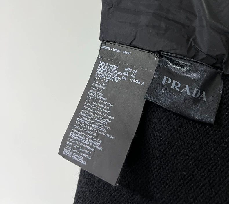 Prada Prada Wool Knit Paneled Cotton Jacket Men's Jacket- dmc Size US M / EU 48-50 / 2 - 6 Thumbnail