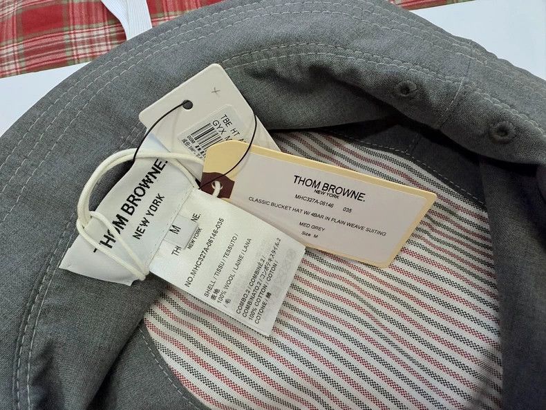 Thom Browne Thom Browne Gray Bucket Hat- dmc Size ONE SIZE - 4 Thumbnail