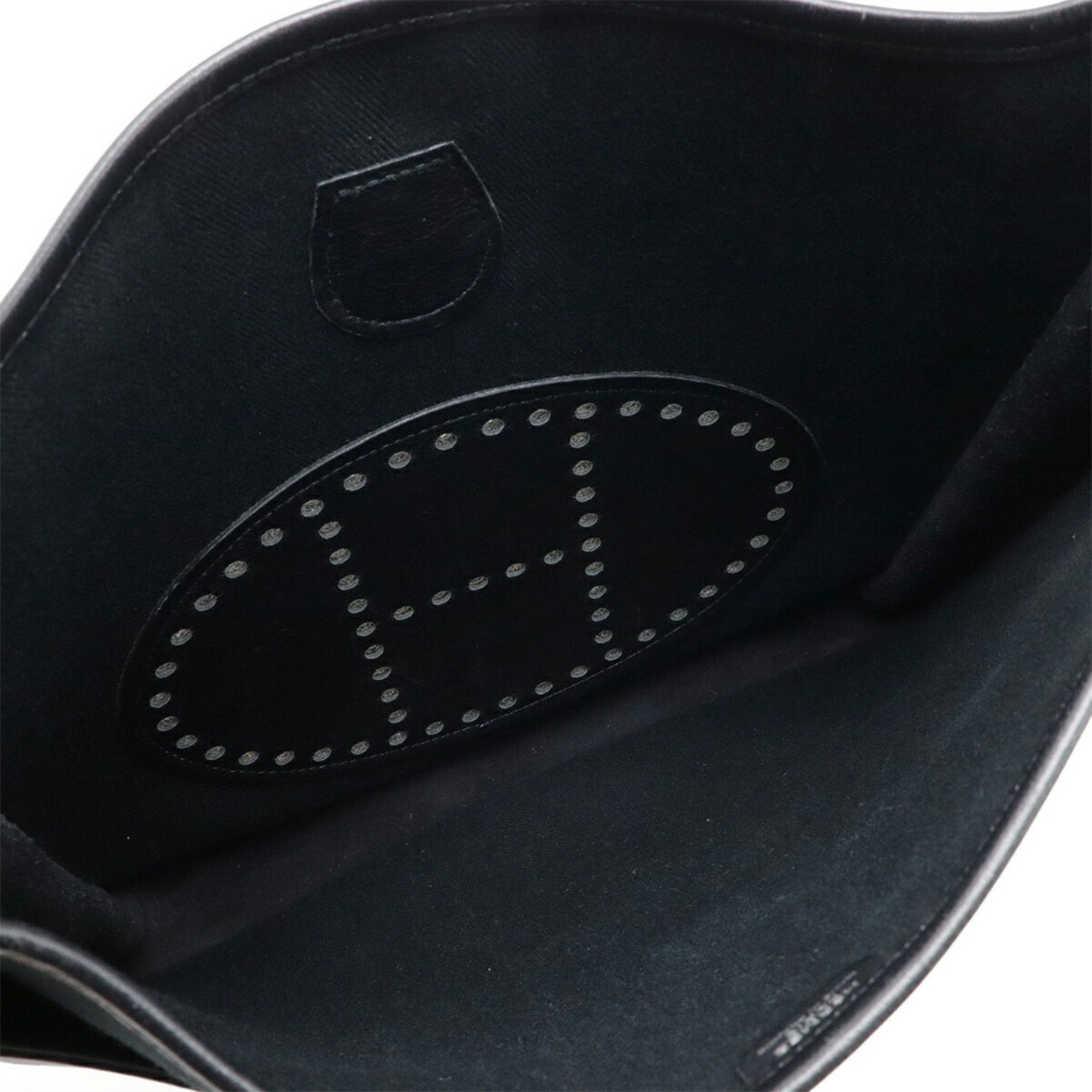 Hermes HERMES Evelyn II 2 PM Shoulder Bag in Toile H Leather (Black) with J Stamp Size ONE SIZE - 7 Thumbnail