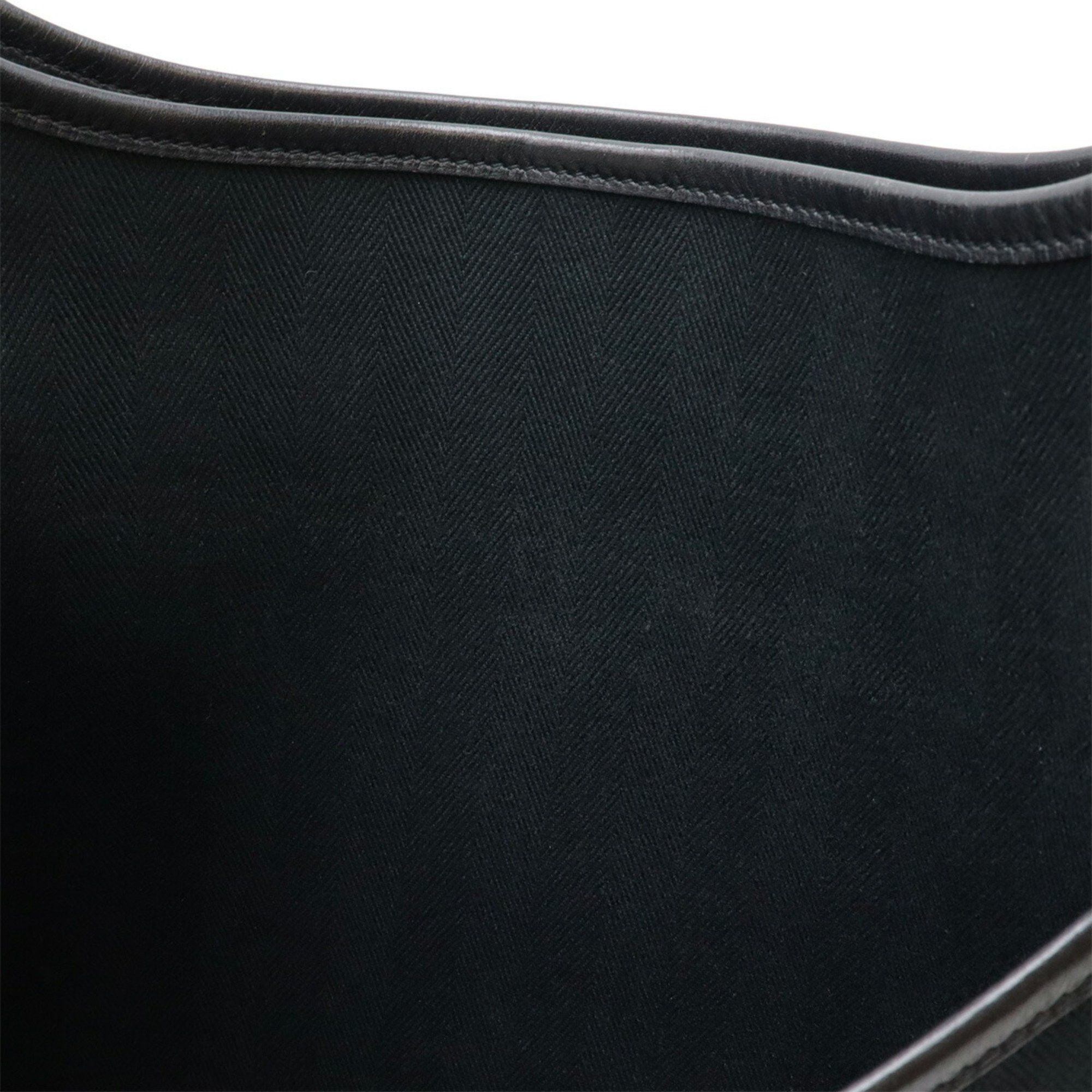 Hermes HERMES Evelyn II 2 PM Shoulder Bag in Toile H Leather (Black) with J Stamp Size ONE SIZE - 9 Thumbnail