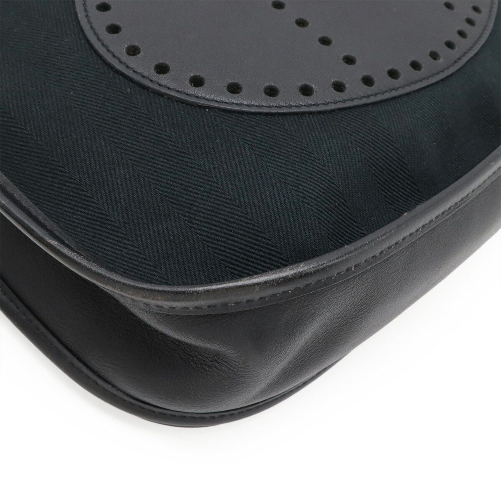 Hermes HERMES Evelyn II 2 PM Shoulder Bag in Toile H Leather (Black) with J Stamp Size ONE SIZE - 4 Thumbnail