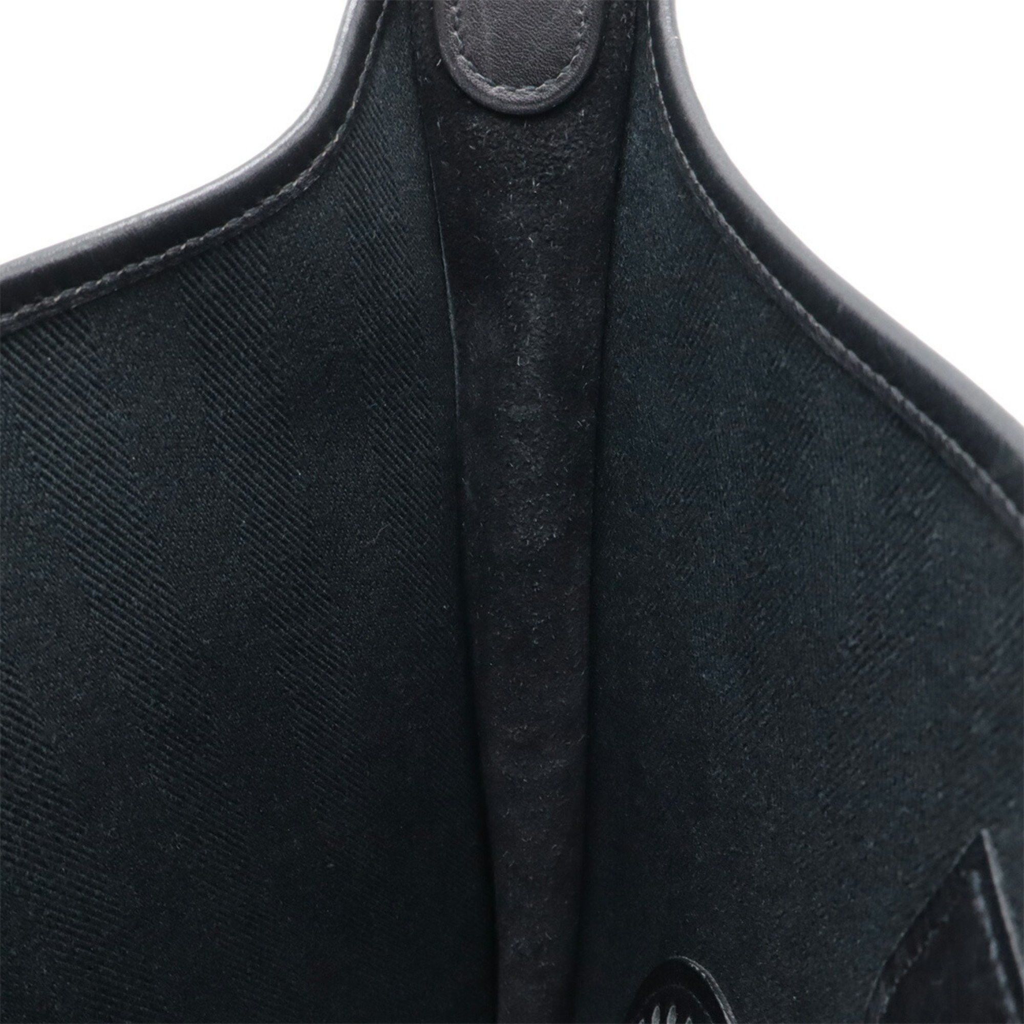 Hermes HERMES Evelyn II 2 PM Shoulder Bag in Toile H Leather (Black) with J Stamp Size ONE SIZE - 8 Thumbnail