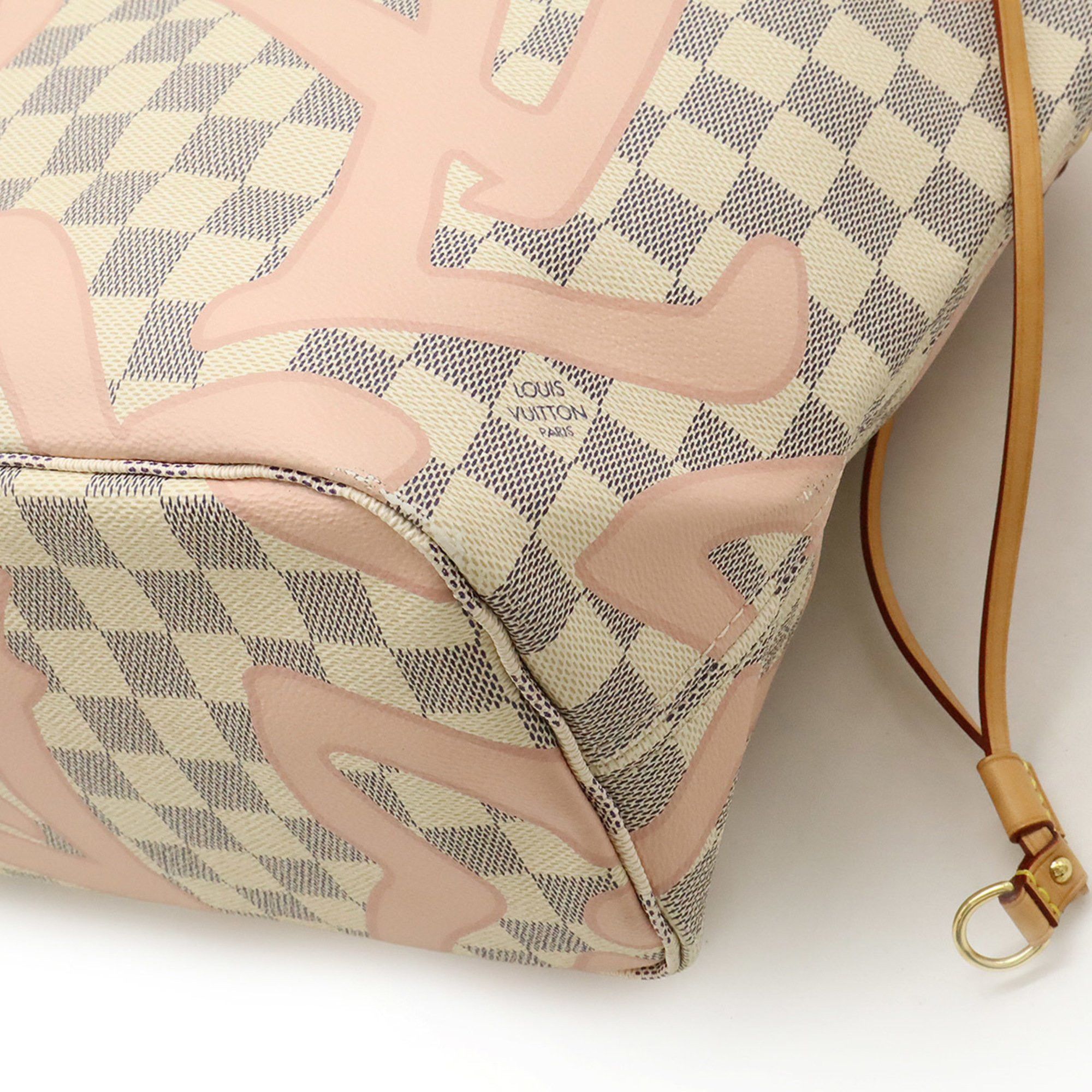 LOUIS VUITTON Damier Azur Tahiti Neverfull MM Tote Bag, Shoulder
