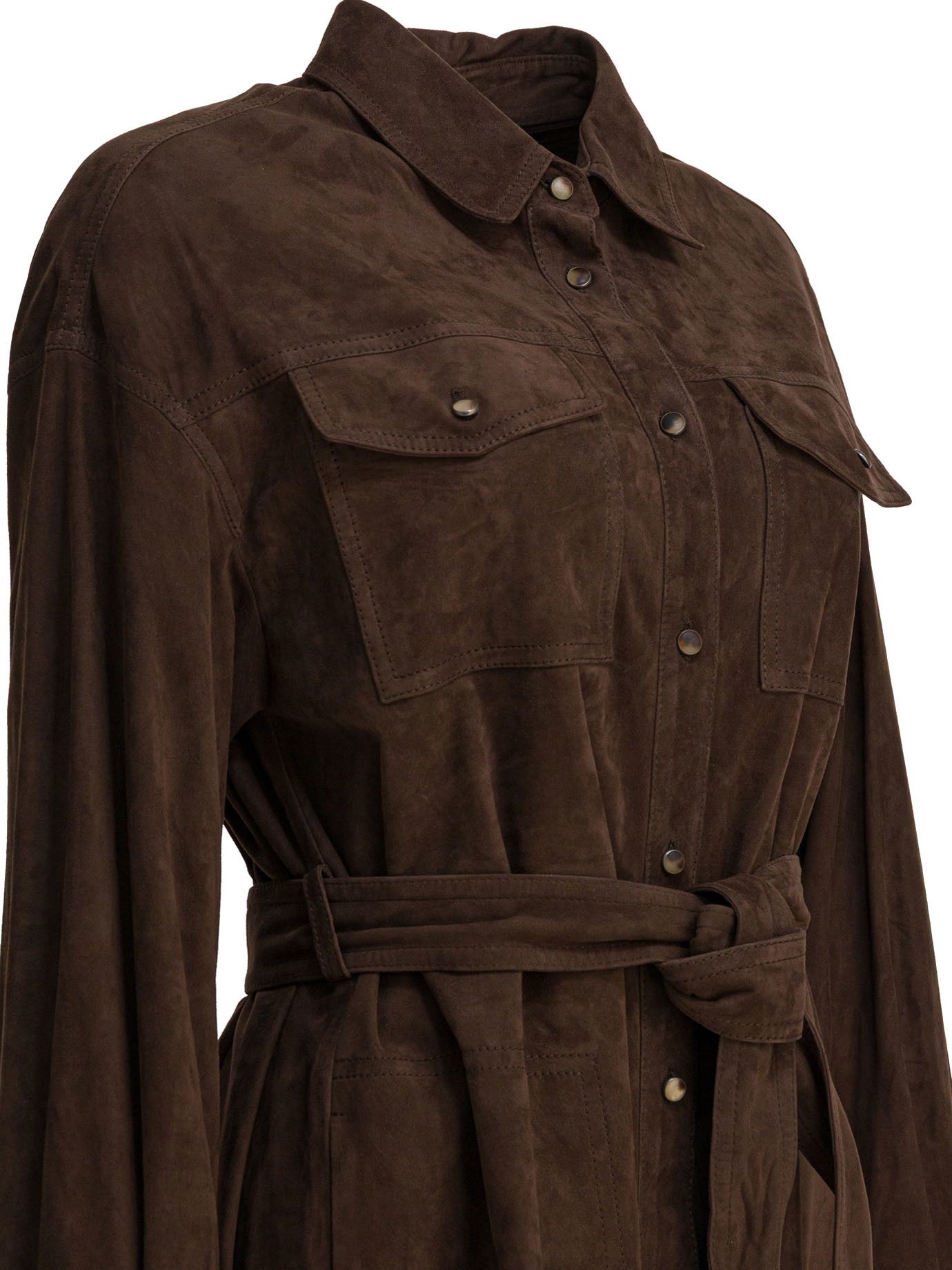 Brunello Cucinelli Chemisier Coat With Necklace Size M / US 6-8 / IT 42-44 - 4 Thumbnail