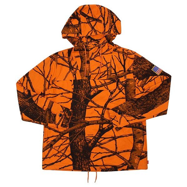 Supreme Supreme 12 AW Tree Camo Orange Pullover | Grailed