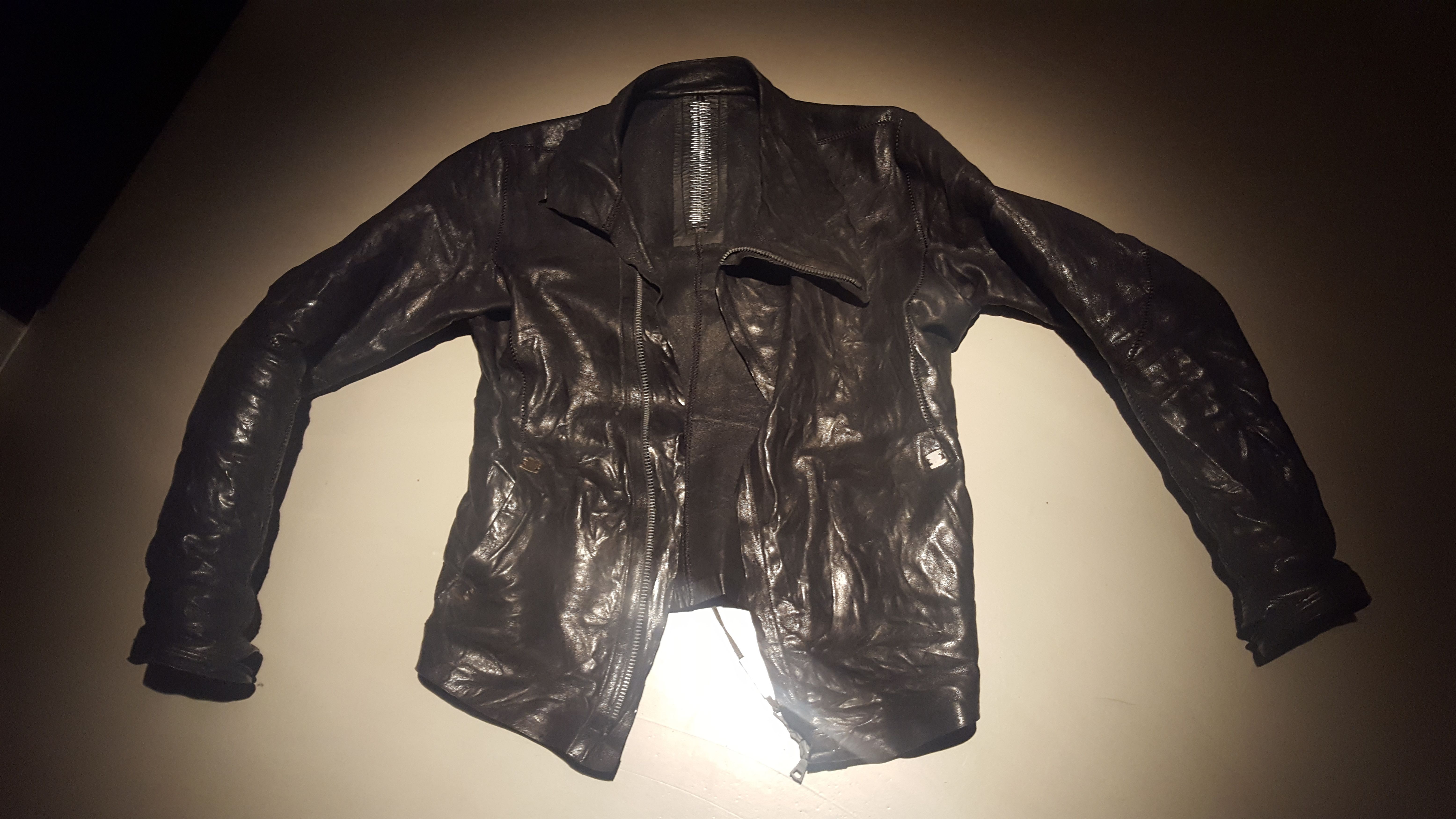 Isaac Sellam Experience Isaac sellam creased leather jacket