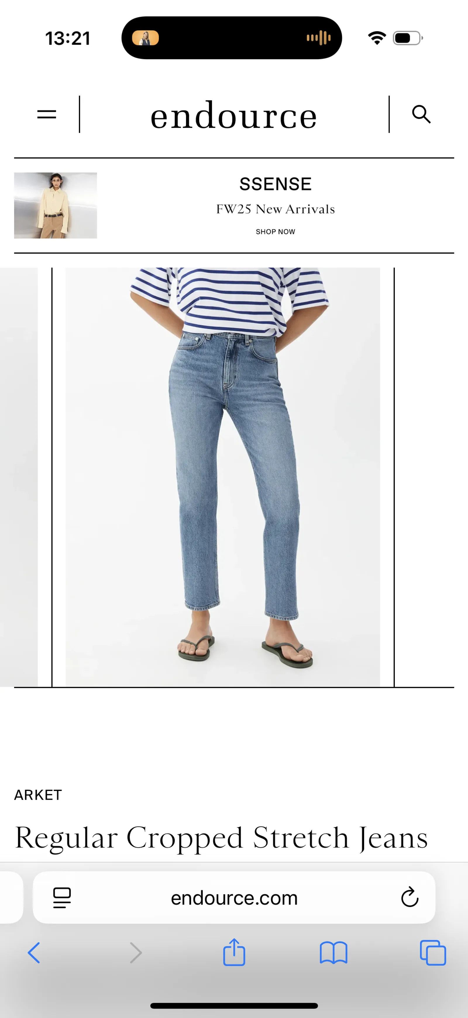 Arket Arket Regular cropped stretch Jeans Size 30" / US 8 / IT 44 - 5 Thumbnail