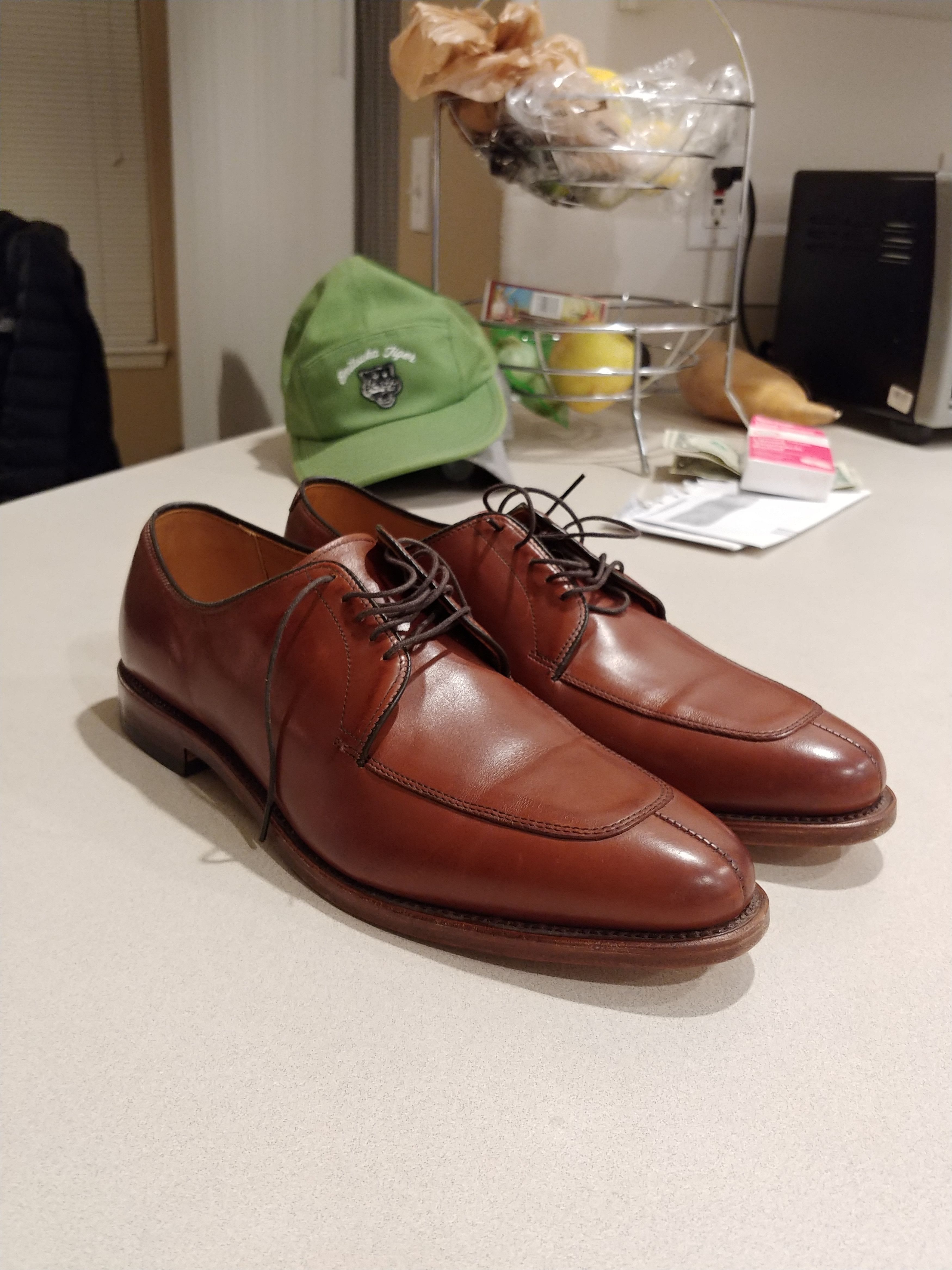 Allen Edmonds Delray Split-Toe Blucher Men’s Shoes, Size 10.5D in Dark Chili Allen Edmonds Bradley Mens 11 D Chili Leather | Mercari main image 2