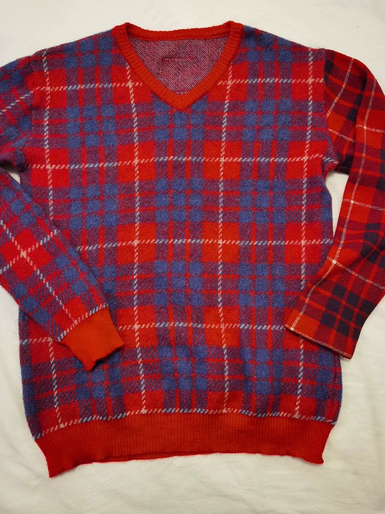 Undercover Undercover Vintage Checkered V-Neck Sweater - dmc Size US M / EU 48-50 / 2 - 5 Thumbnail