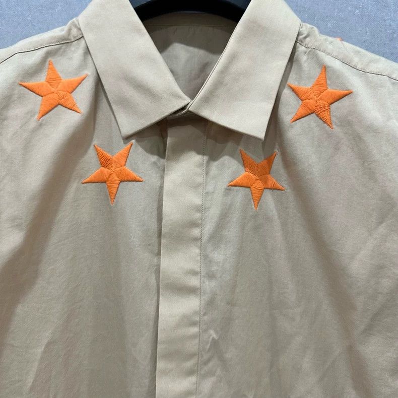 Givenchy Givenchy Star Collar Beige Shirt - dmc Size US L / EU 52-54 / 3 - 3 Thumbnail