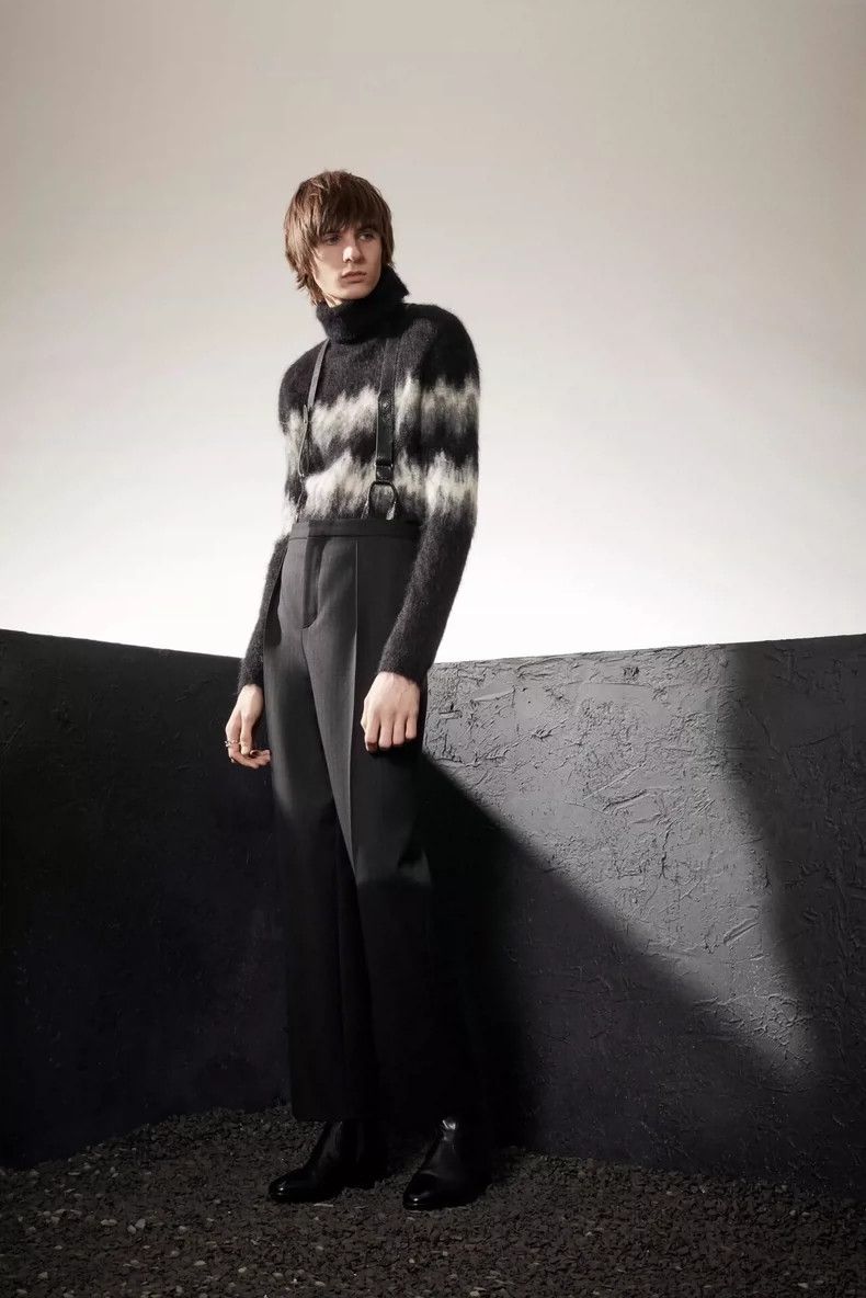 Saint Laurent Paris Saint Laurent 20FW High Neck Lightning Sweater - dmc Size US M / EU 48-50 / 2 - 9 Thumbnail