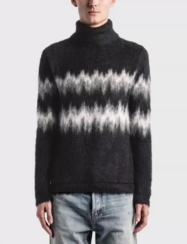 Saint Laurent Paris Saint Laurent 20FW High Neck Lightning Sweater - dmc Size US M / EU 48-50 / 2 - 8 Thumbnail
