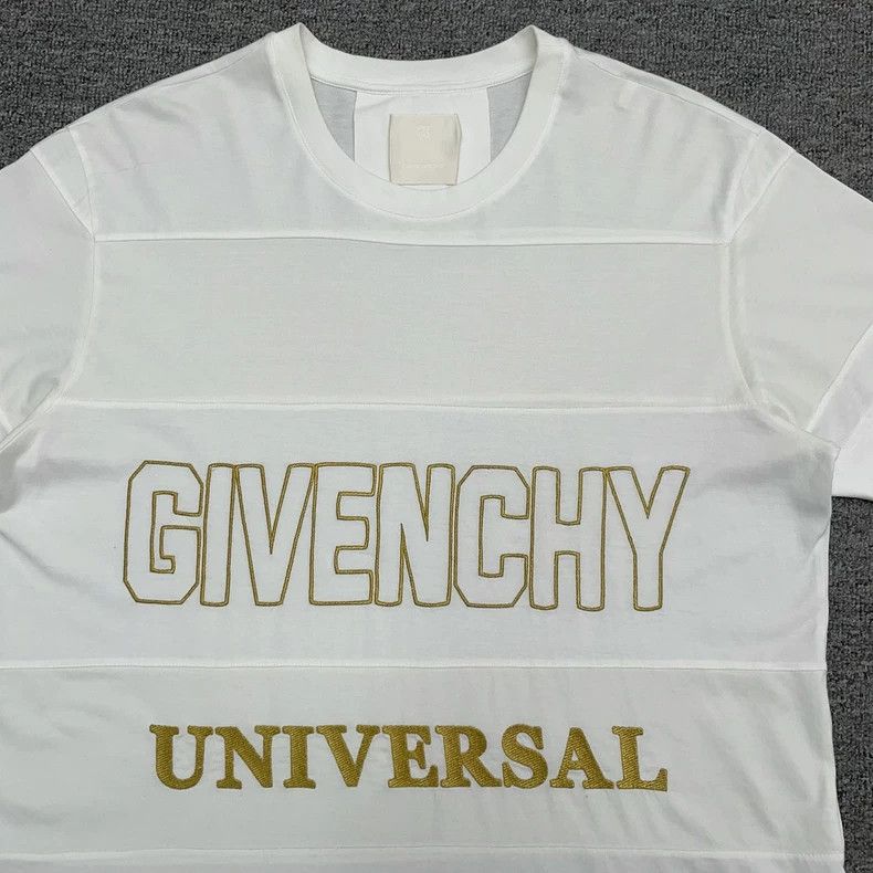 Givenchy Givenchy Gold Embroidered White Short Sleeve Tee - dmc Size US M / EU 48-50 / 2 - 4 Thumbnail