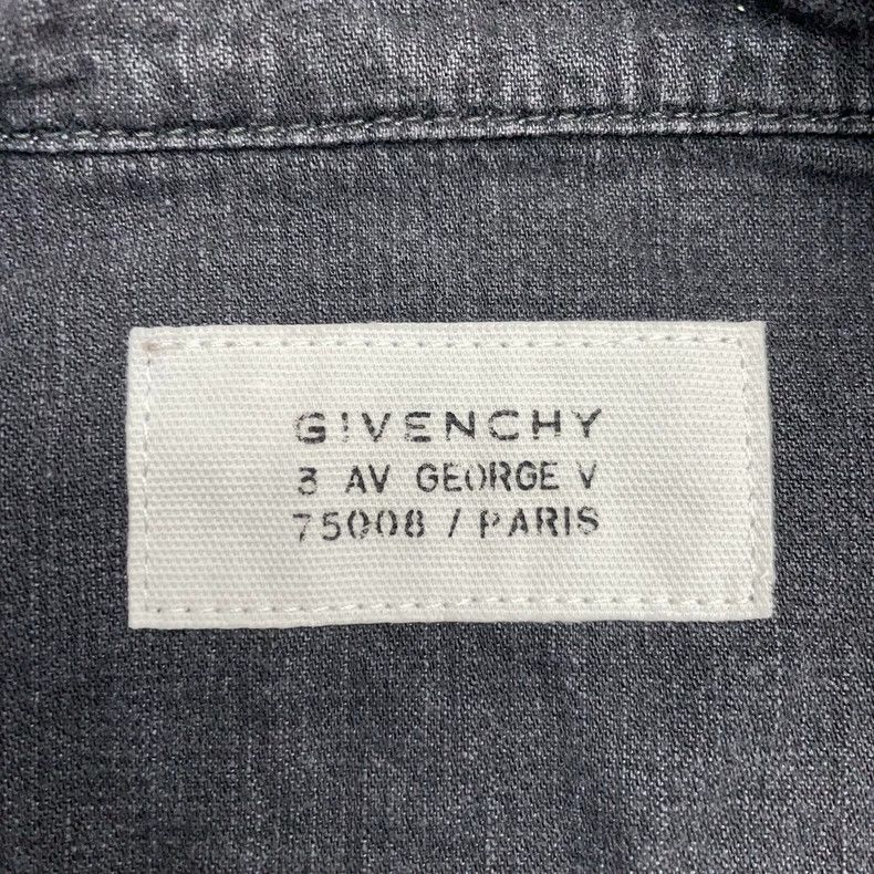 Givenchy Givenchy Distressed Logo Denim Shirt Jacket - dmc Size US S / EU 44-46 / 1 - 3 Thumbnail