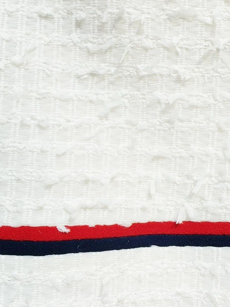 Thom Browne Thom Browne White Tweed Long Sleeve Coat - dmc Size US L / EU 52-54 / 3 - 9 Thumbnail