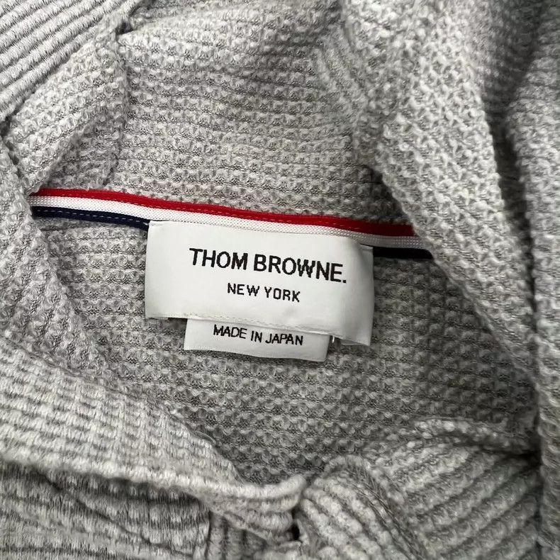 Thom Browne Thom Browne Waffle Knit Hoodie - dmc Size US XS / EU 42 / 0 - 6 Thumbnail