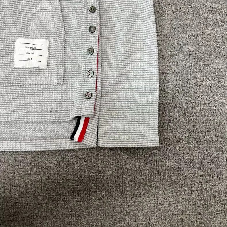 Thom Browne Thom Browne Waffle Knit Hoodie - dmc Size US XS / EU 42 / 0 - 3 Thumbnail