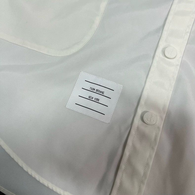 Thom Browne Thom Browne White Nylon Raincoat - dmc Size US M / EU 48-50 / 2 - 5 Thumbnail