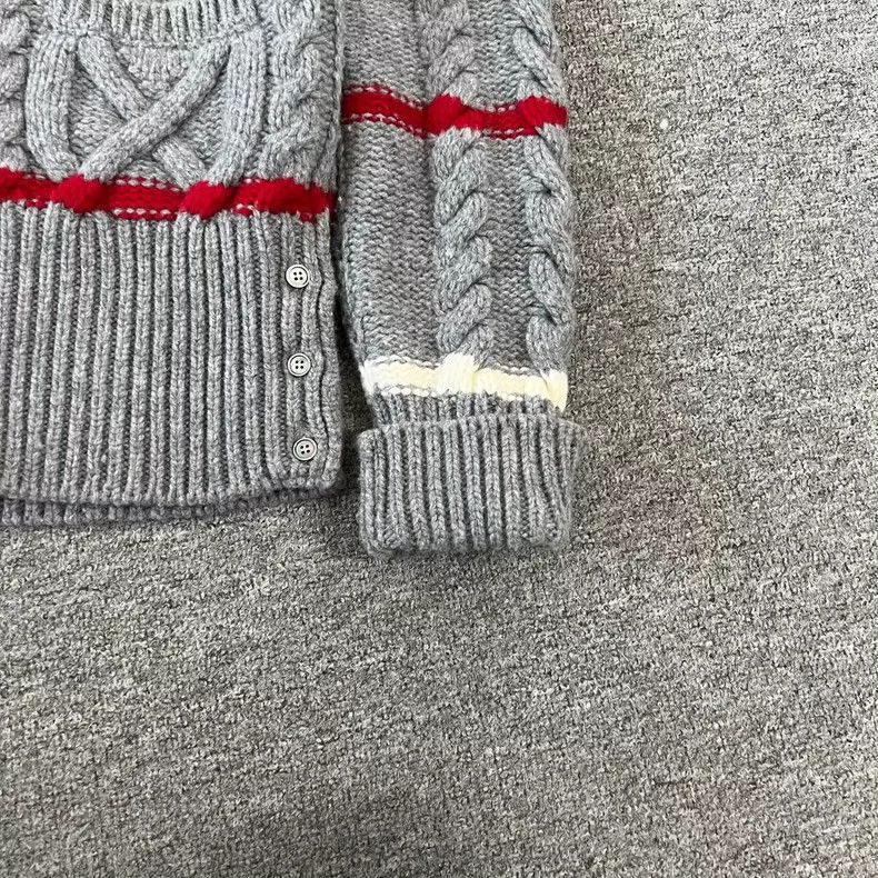 Thom Browne Thom Browne Striped Wool Knit Cardigan - dmc Size US M / EU 48-50 / 2 - 4 Thumbnail