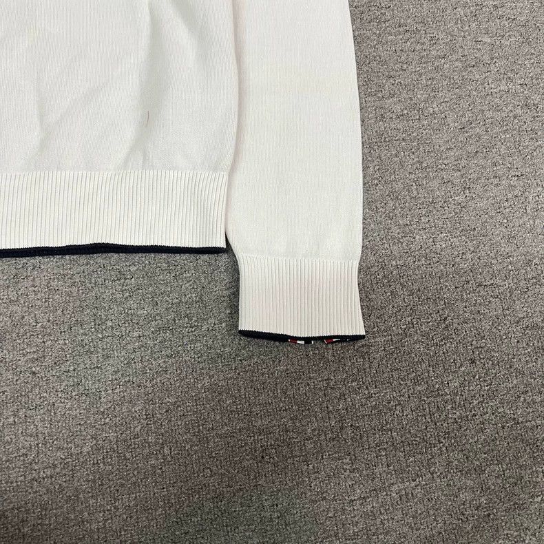 Thom Browne Thom Browne White Knit Sweatshirt with Logo - dmc Size US XXL / EU 58 / 5 - 3 Thumbnail