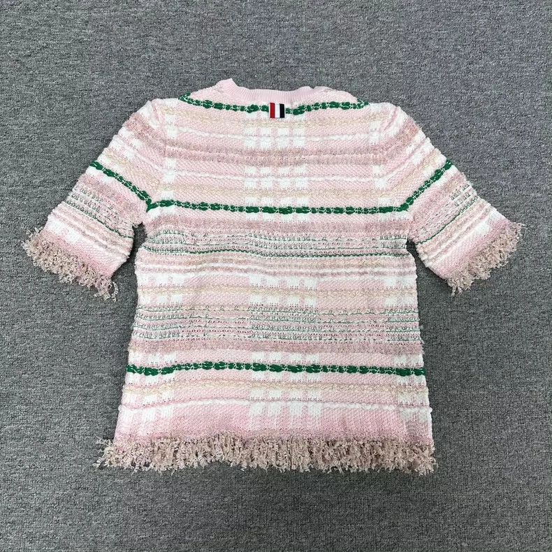 Thom Browne Thom Browne Striped Fringe Short Sleeve Top - dmc Size US M / EU 48-50 / 2 - 2 Thumbnail