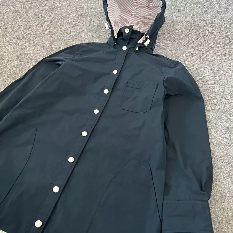 Thom Browne Thom Browne TB Striped Hooded Trench Coat - dmc Size US L / EU 52-54 / 3 - 4 Thumbnail