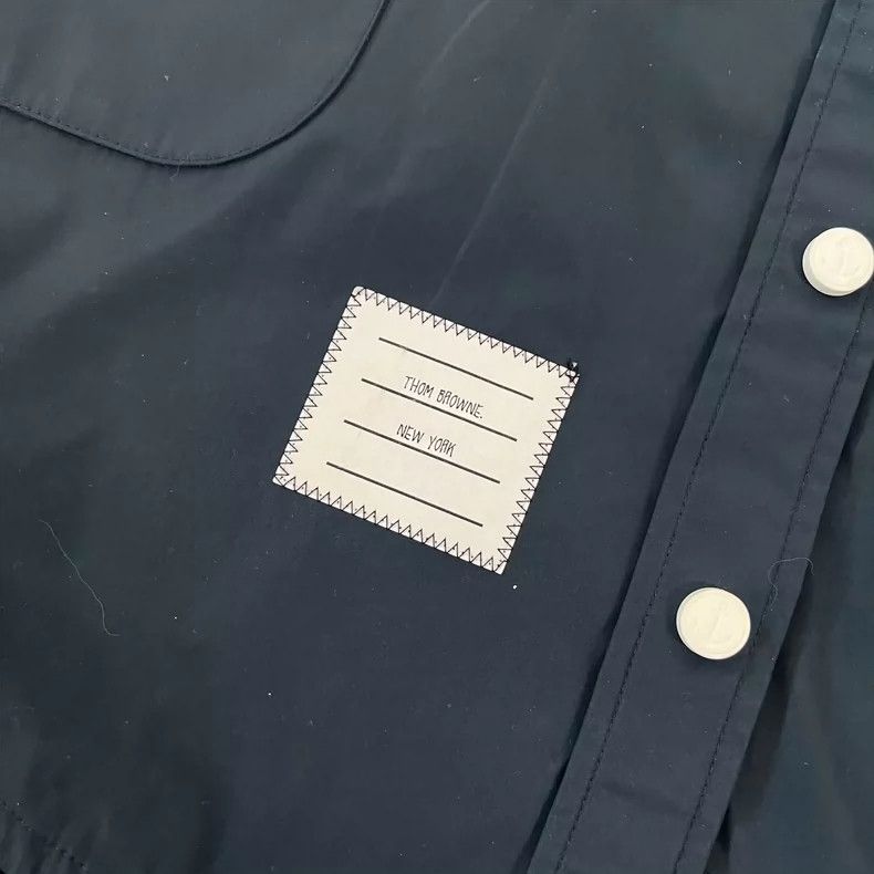 Thom Browne Thom Browne TB Striped Hooded Trench Coat - dmc Size US L / EU 52-54 / 3 - 5 Thumbnail