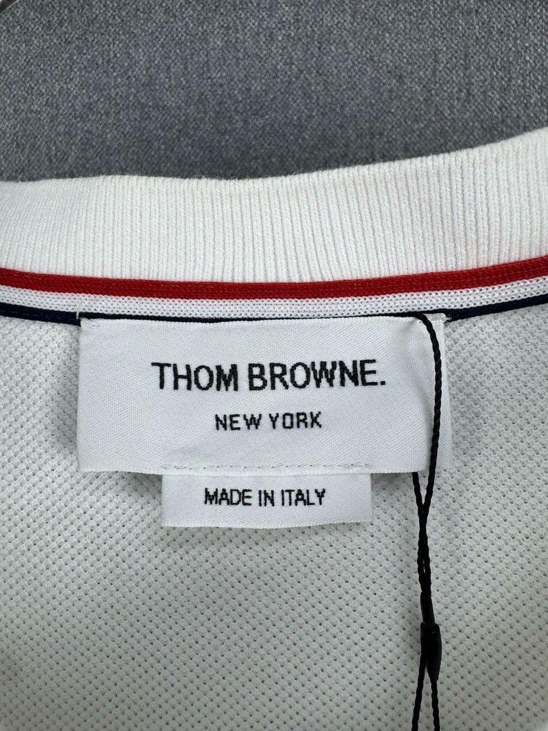 Thom Browne THOM BROWNE White Waffle Short Sleeve Tee - dmc Size US M / EU 48-50 / 2 - 4 Thumbnail