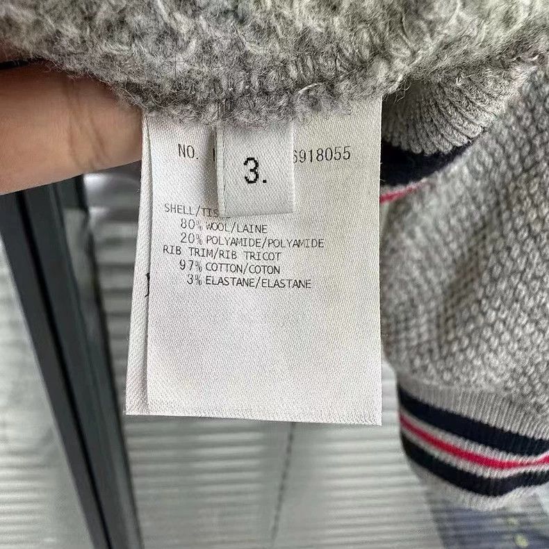Thom Browne Thom Browne Gray Striped Wool Jacket - dmc Size US L / EU 52-54 / 3 - 3 Thumbnail