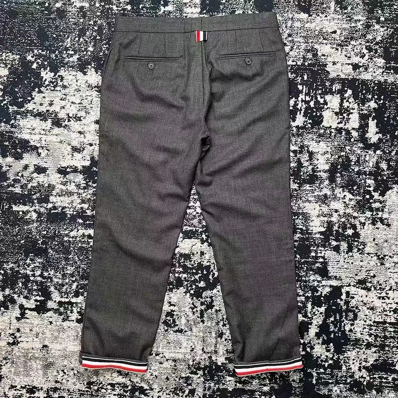 Thom Browne THOM BROWNE Women's Gray Wool Trousers - dmc Size US 38 / EU 54 - 7 Thumbnail