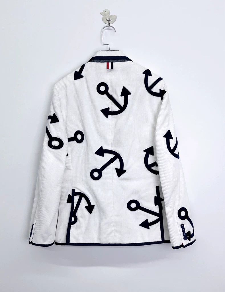 Thom Browne Thom Browne Anchor Print Corduroy Blazer - dmc Size S / US 4 / IT 40 - 2 Thumbnail