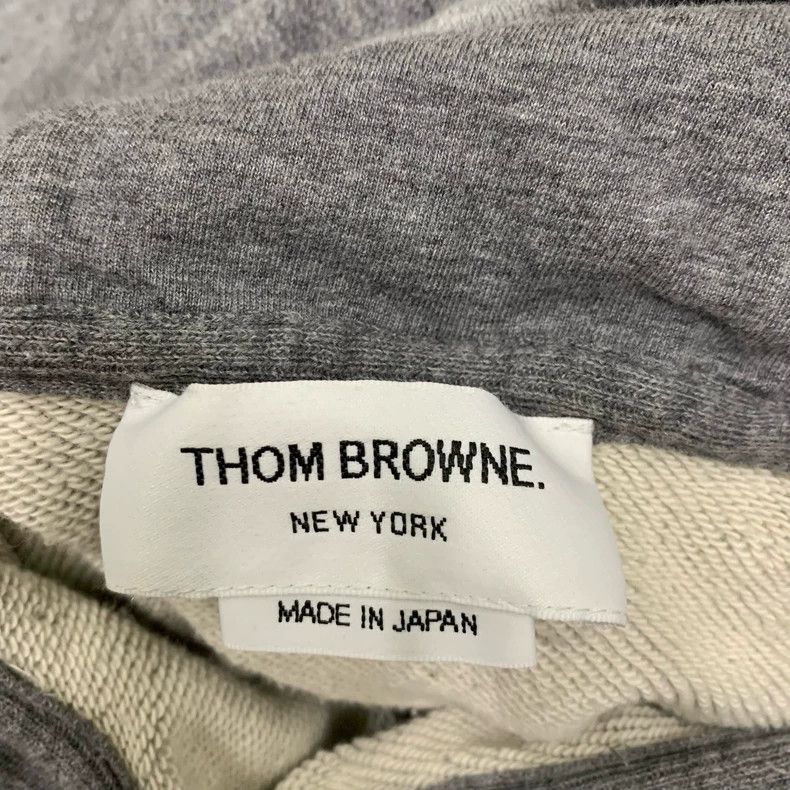 Thom Browne Thom Browne Grey Stripe Hoodie Sweatshirt - dmc Size US L / EU 52-54 / 3 - 6 Thumbnail