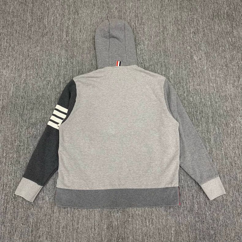 Thom Browne Thom Browne Grey Stripe Hoodie Sweatshirt - dmc Size US L / EU 52-54 / 3 - 2 Thumbnail