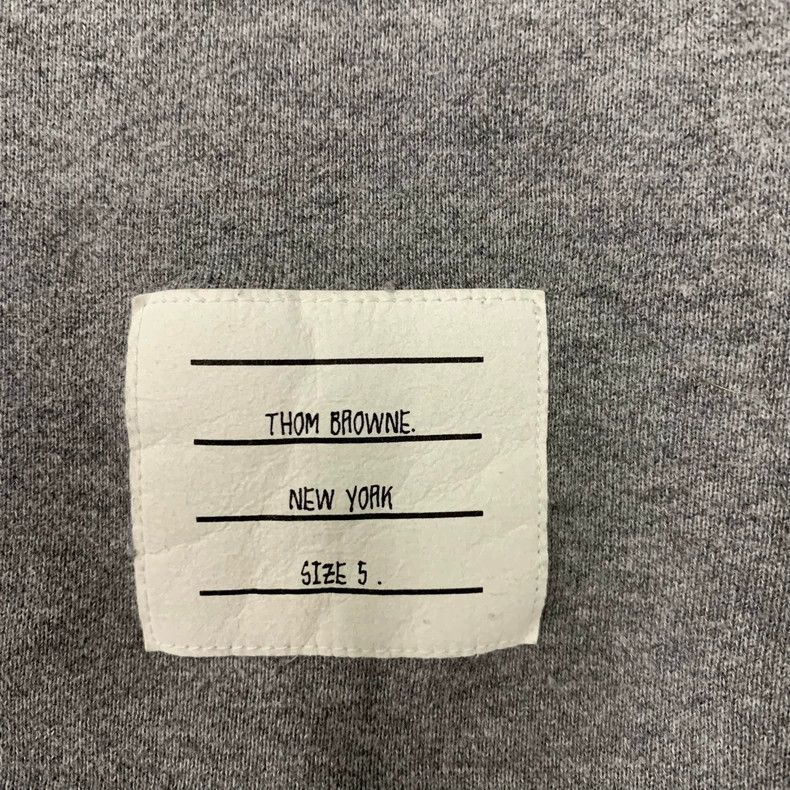 Thom Browne Thom Browne Grey Stripe Hoodie Sweatshirt - dmc Size US L / EU 52-54 / 3 - 8 Thumbnail