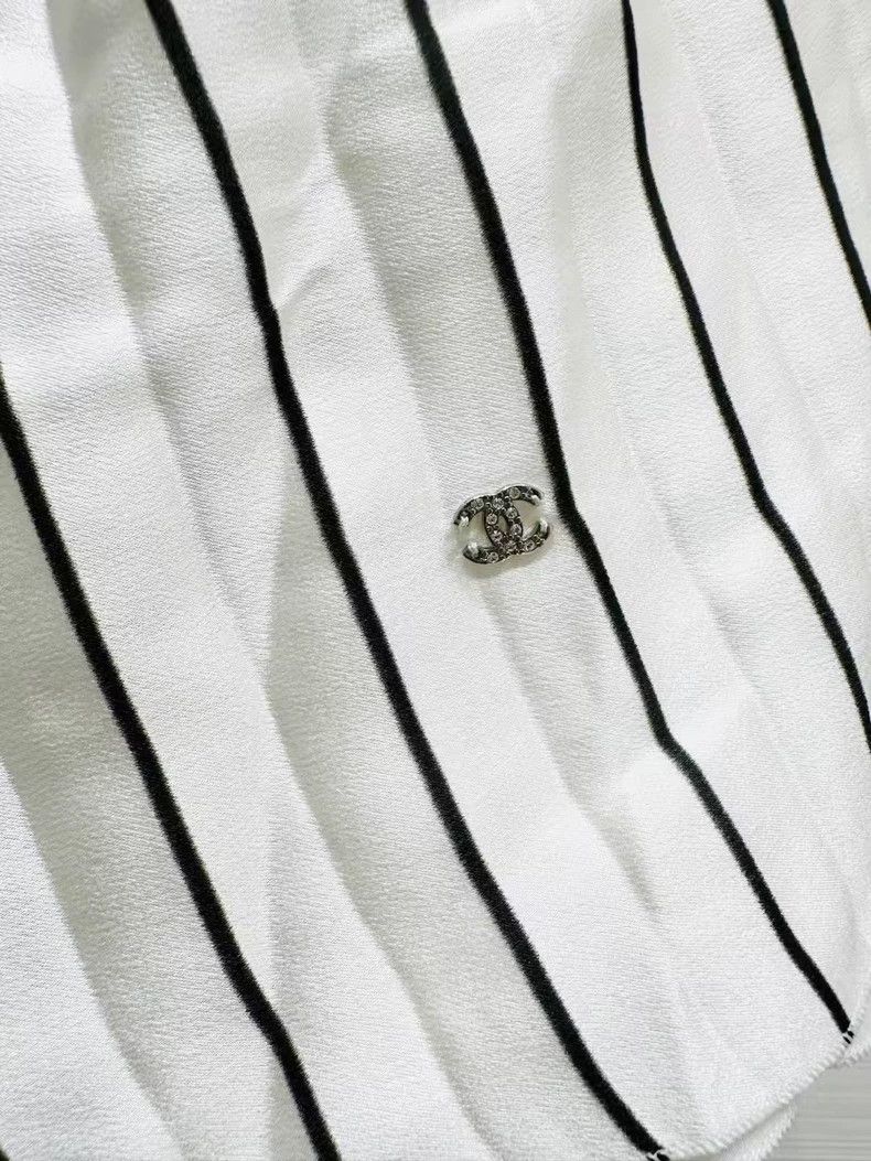 Chanel Chanel 24s Asymmetric Pleated Silk Top - dmc Size US M / EU 48-50 / 2 - 4 Thumbnail