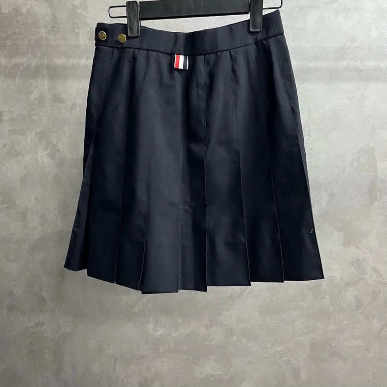 Thom Browne Thom Browne Blue Pleated A-Line Mini Skirt - dmc Size US 38 / EU 54 - 2 Thumbnail