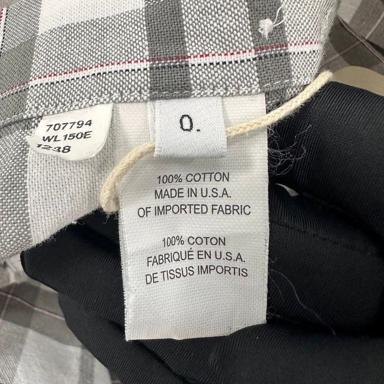 Thom Browne Thom Browne Gray Plaid Long Sleeve Shirt - dmc Size US XS / EU 42 / 0 - 4 Thumbnail