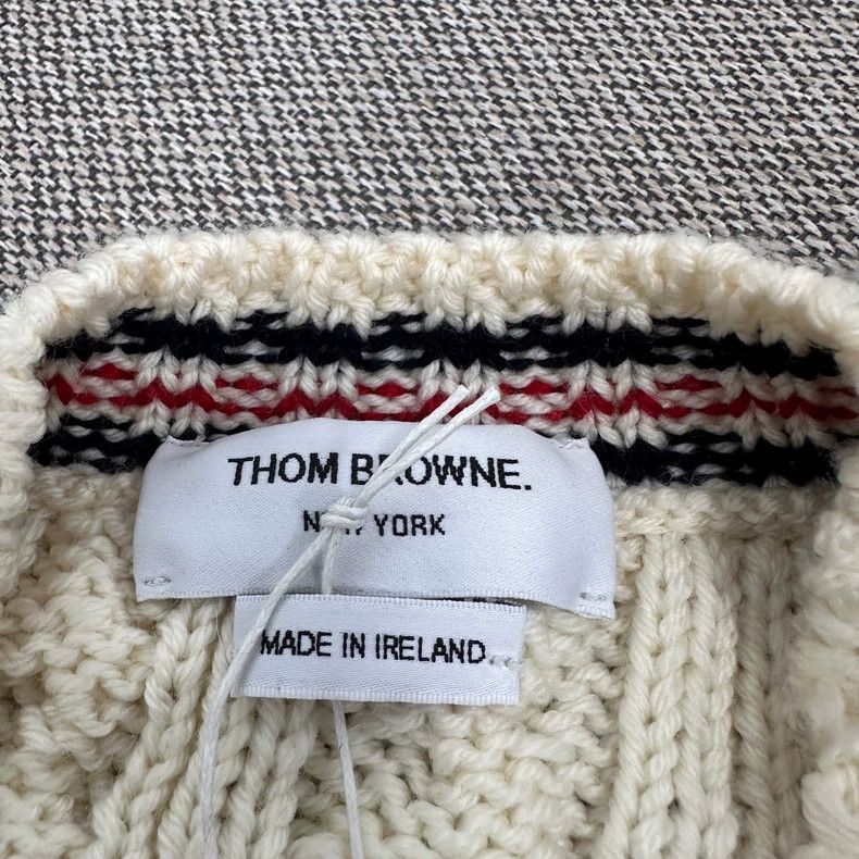Thom Browne Thom Browne Striped V-Neck Knit Cardigan - dmc Size US M / EU 48-50 / 2 - 3 Thumbnail
