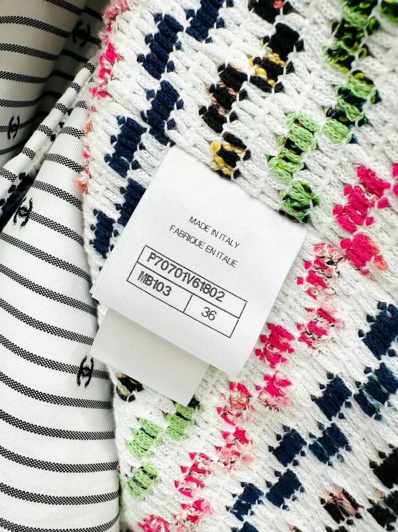 Chanel Chanel Logo Knit Collar Short Sleeve Jacket - dmc Size US M / EU 48-50 / 2 - 4 Thumbnail