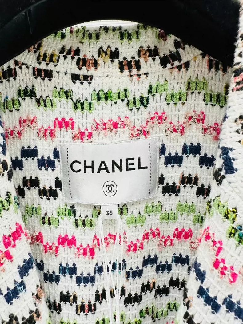 Chanel Chanel Logo Knit Collar Short Sleeve Jacket - dmc Size US M / EU 48-50 / 2 - 2 Thumbnail