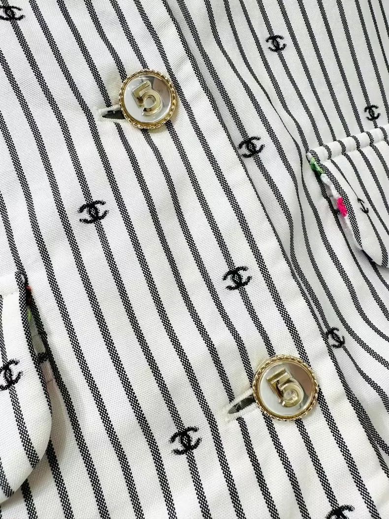 Chanel Chanel Logo Knit Collar Short Sleeve Jacket - dmc Size US M / EU 48-50 / 2 - 5 Thumbnail