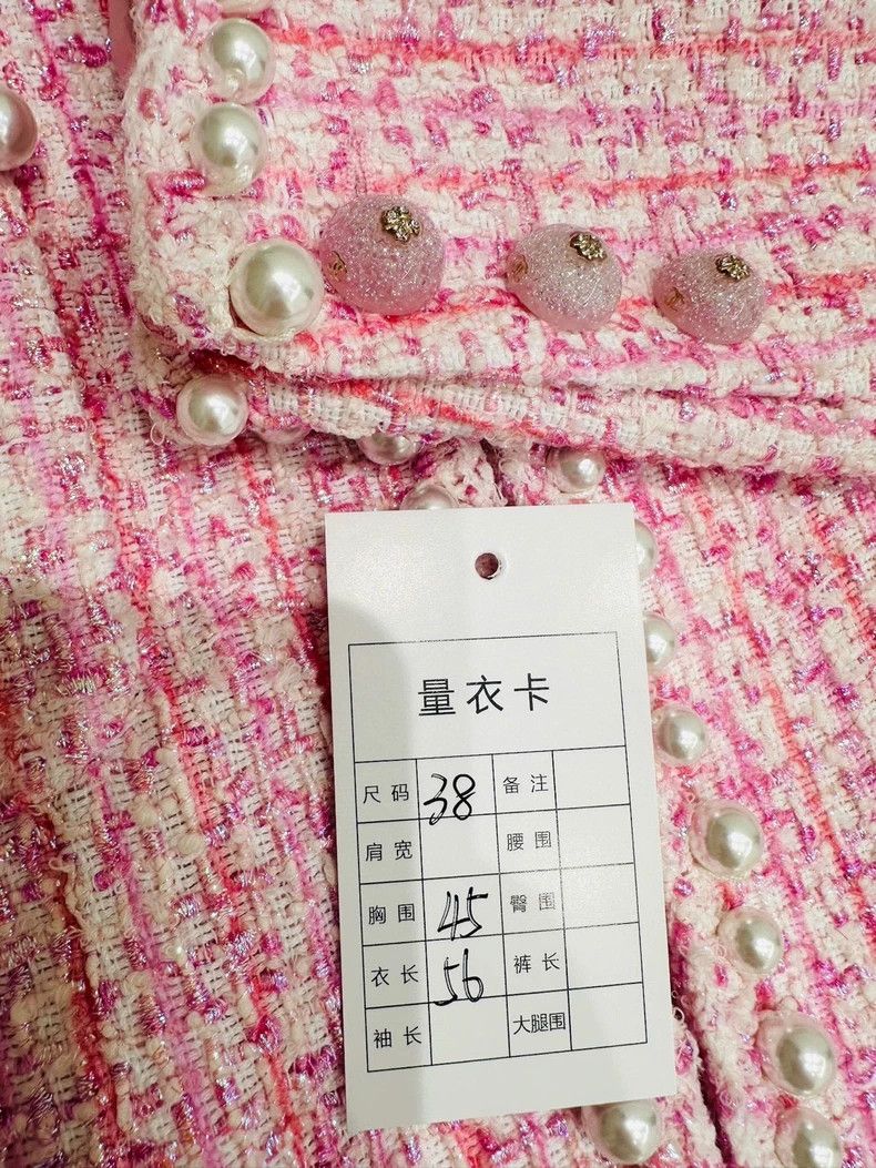 Chanel Chanel Pink Tweed Pearl Trim Jacket - dmc Size US M / EU 48-50 / 2 - 6 Thumbnail