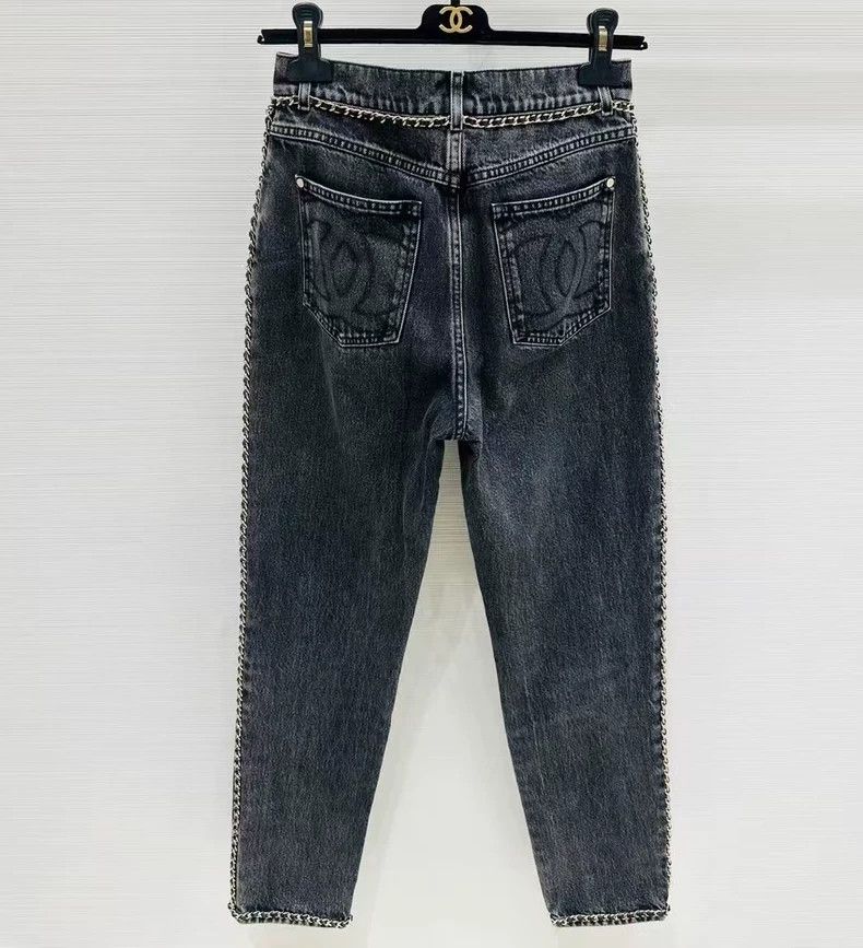 Chanel Chanel 23N CocoNeige Chain Denim Jeans - dmc Size US 30 / EU 46 - 2 Thumbnail
