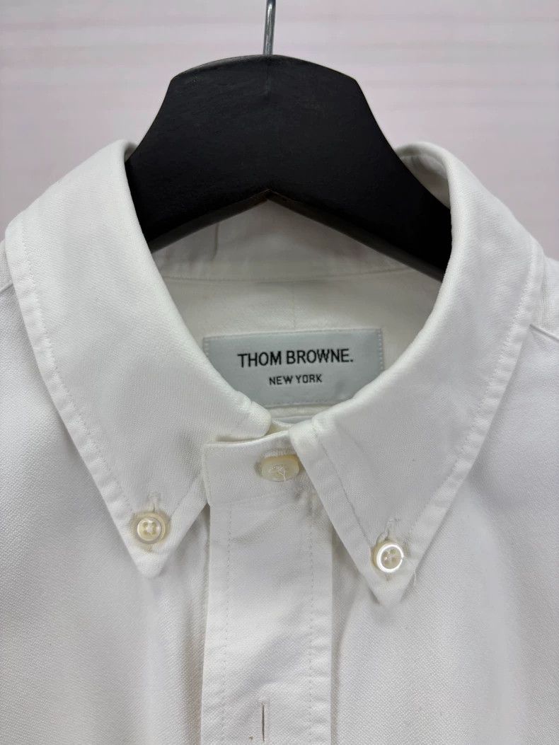 Thom Browne Thom Browne Chest Stripe Logo Shirt - dmc Size US M / EU 48-50 / 2 - 3 Thumbnail
