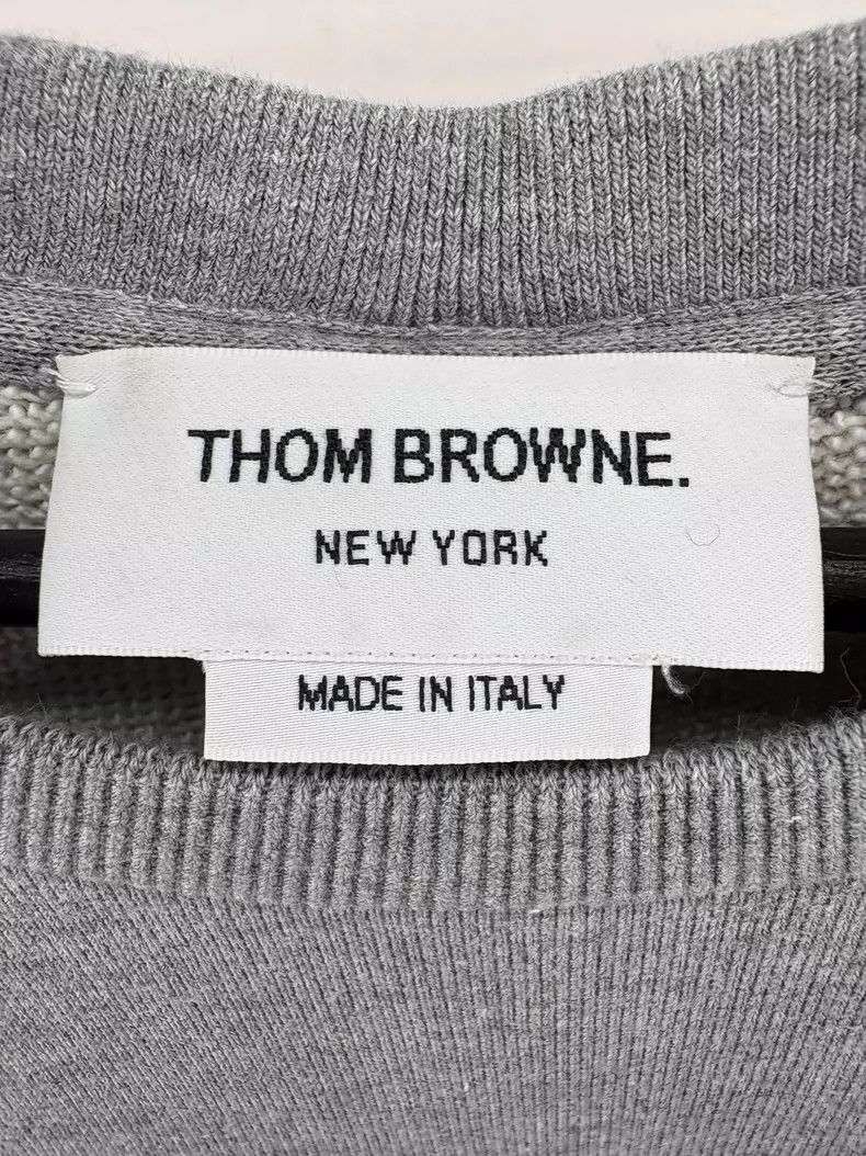 Thom Browne Thom Browne Dolphin Embroidered Gray Sweatshirt - dmc Size US M / EU 48-50 / 2 - 6 Thumbnail