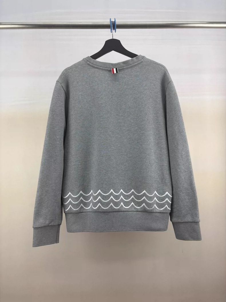 Thom Browne Thom Browne Dolphin Embroidered Gray Sweatshirt - dmc Size US M / EU 48-50 / 2 - 2 Thumbnail