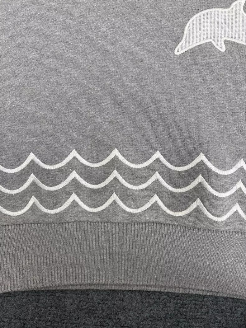 Thom Browne Thom Browne Dolphin Embroidered Gray Sweatshirt - dmc Size US M / EU 48-50 / 2 - 4 Thumbnail